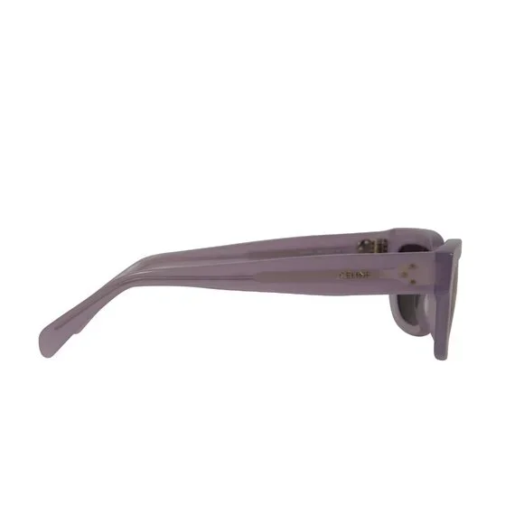 Celine Mens CL401921 Sunglasses Purple Translucent Acetate Square Round Shades